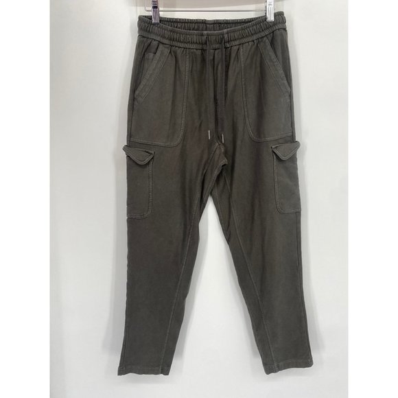 Athleta Farallon Cargo Crop Elastic Waist Pockets Jogger Pants SIZE 4TALL - Picture 1 of 5